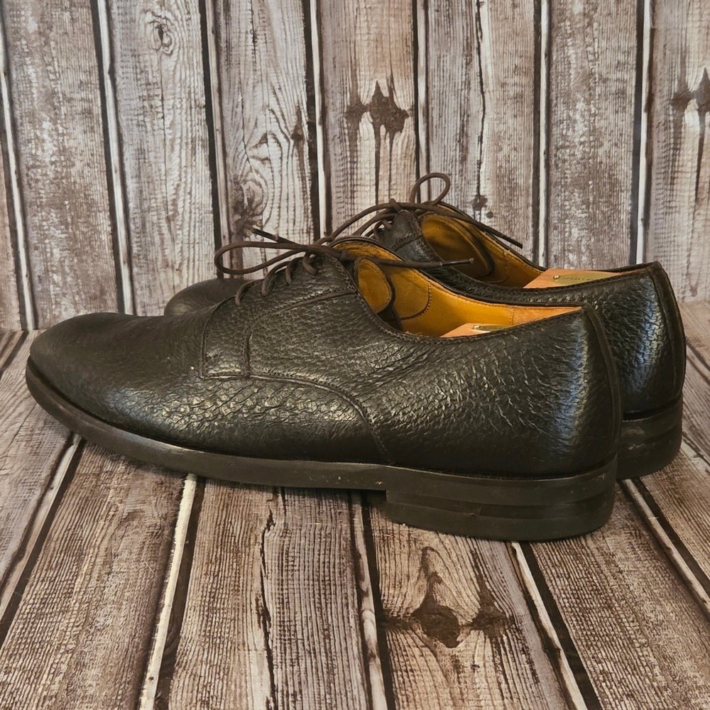Sz 13 US Mens Magnanni Cusco Flex Brown Peccary Leather Derby Dress Shoes VGUC! - Picture 6 of 12
